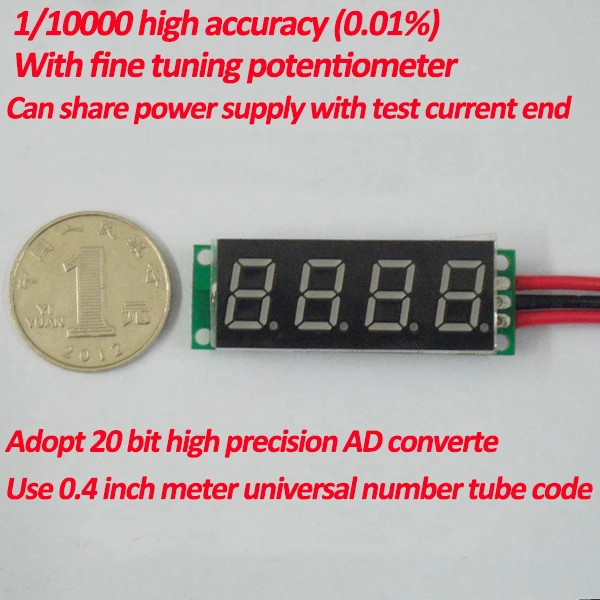 GWUNW BY440A 0.40 pollici 4-bit display digitale amperometro testa 1mA 10mA 100mA 1A 5A 10A