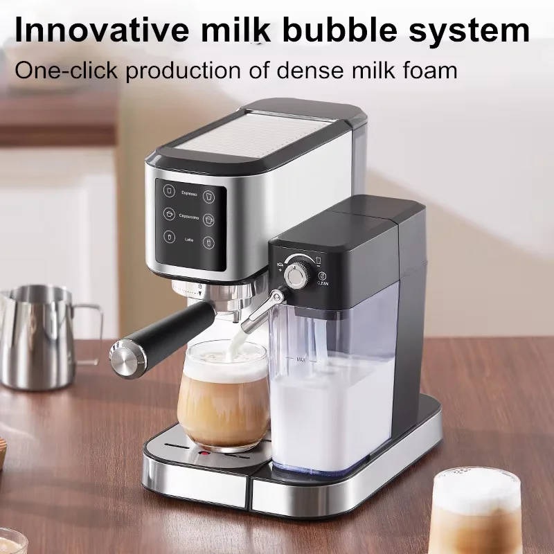 ONEHAPPY Smart Espresso Machine with Milk Tank 20Bar Digital Touch Fully Automatic Latte and Cappuccino Coffee Machine