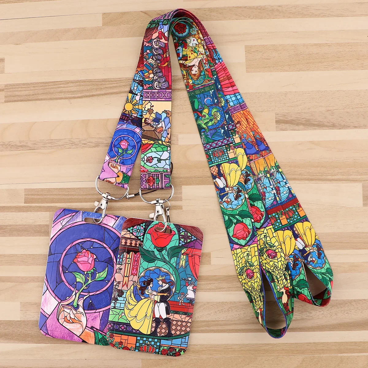 Schönheit und das Biest Lanyards Schlüssel Kette ID Kreditkarte Abdeckung Pass Handy Charme Neck