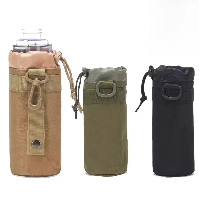 Polowanie na butelkę wody etui na zewnątrz Molle uchwyt na czajnik Camping piesze wycieczki torba na butelkę rowerową sznurkiem wielofunkcyjna butelka — zdjęcie 2