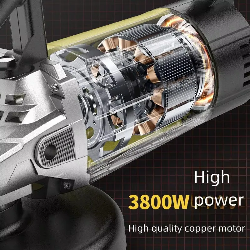 3800W Multifunctional Ground Concrete Grinding Machine Wall Cement Rough Grinding Machine Dust-free Angle Self Suction Tool