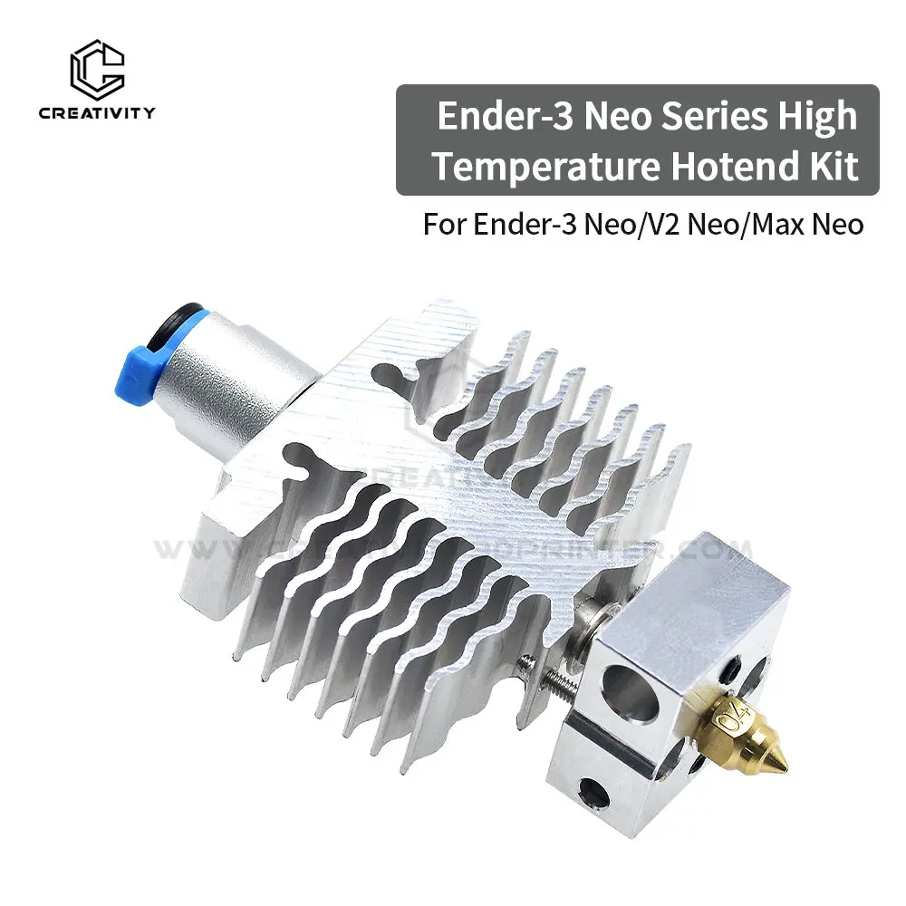 

3D Printer Hot End Kit High Temperature Printing for Ender-3 V2 Neo/ Ender 3 Max Neo Hotend 24V 40W Thermistor with 0.4mm Nozzle