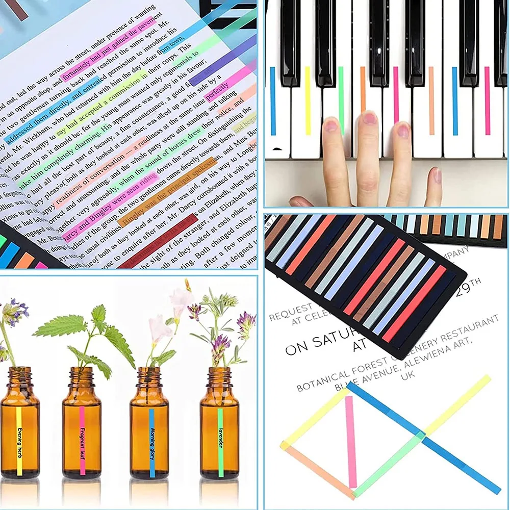 460 Sheets Transperent Sticky Notes Self-adhesive See Through Memo Pad Index Bookmarks Sticky Notes School Stationery Supplies