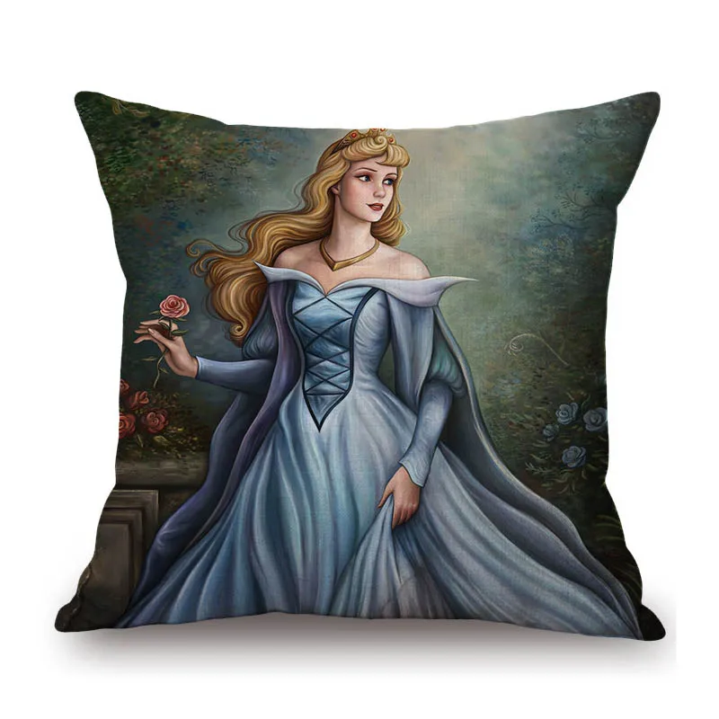 Daughter Cartoon Princess Art Lovely Cute  Girl Room Decoration Sofa Throw Pillow Case Childhood Princess Dream Cushion Cover