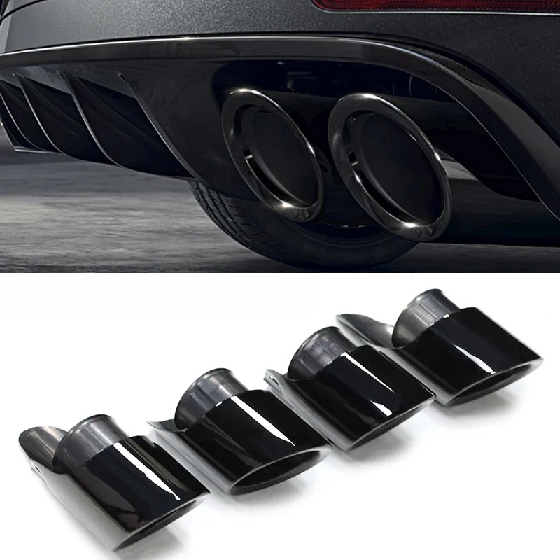 4 Stück/Set Auspuffblenden für Porsche Macan S 3.0T (2014-2024) Ersatz-Tuningdüsen Schalldämpfer-Endrohre