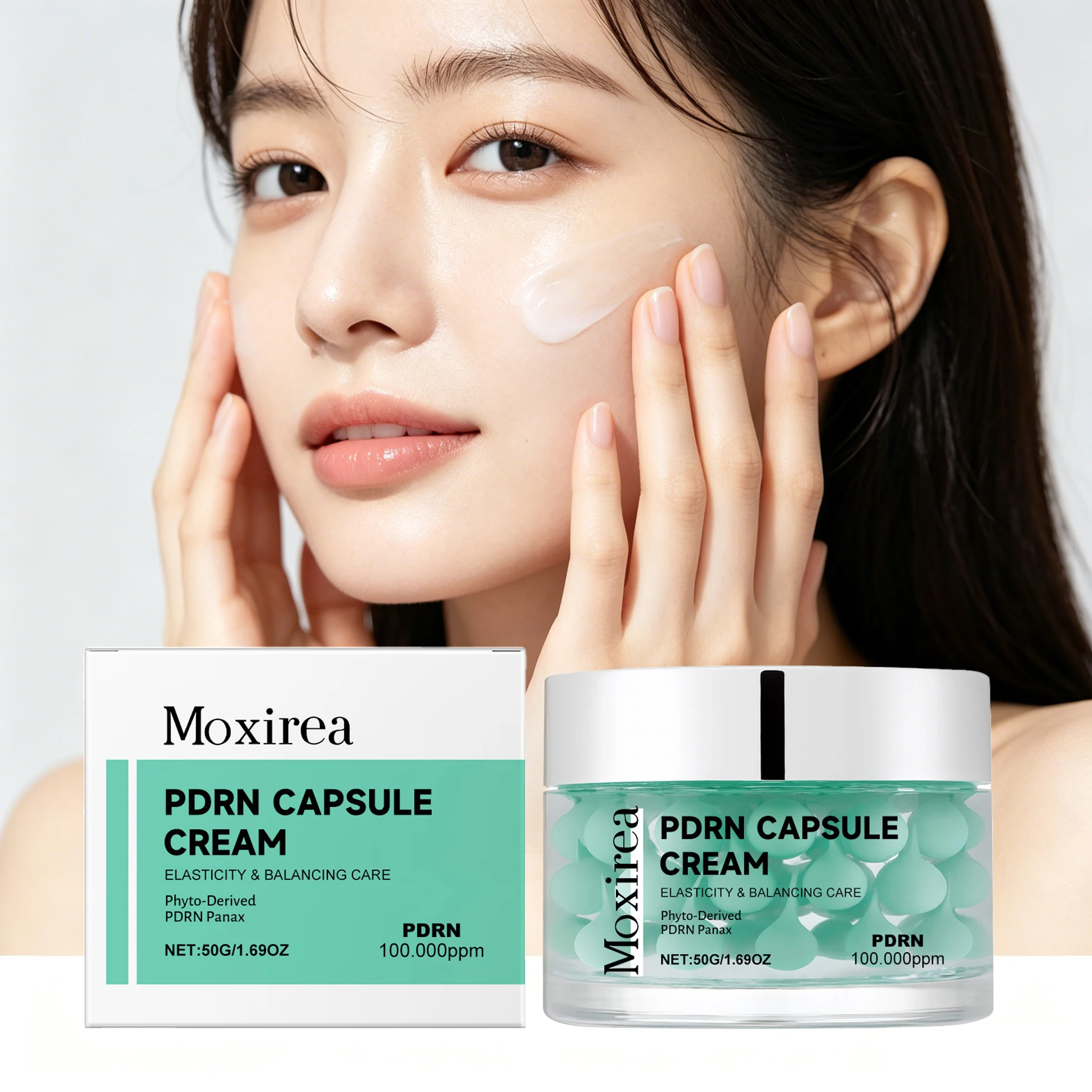 50G Face Hydrating Cream Deep Moisturizing Improve Skin Texture Enhance Elasticity Smoothing Non-greasy Soothing Redness Glowing Facial Capsule Cream
