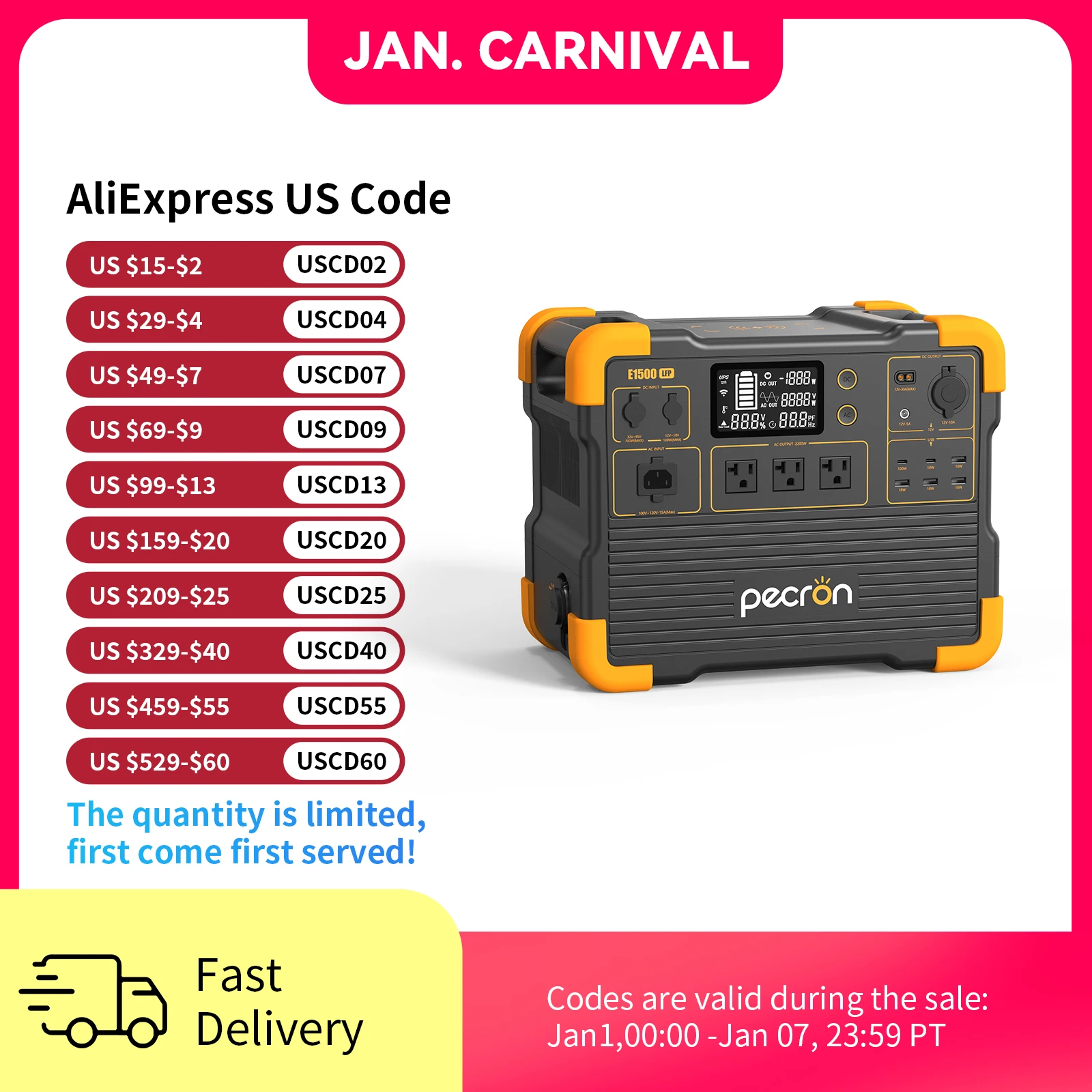 Pecron E1500LFP 2200 W 1536 Wh tragbares Kraftwerk LiFePO4-Batterie-Solargenerator erweiterbar für den Heimgebrauch Camping Angeln Wohnmobil