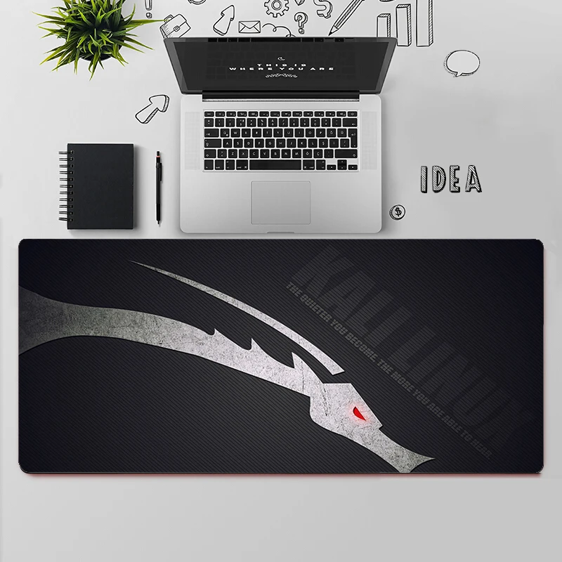 Kali Linux Gaming Mouse Pad แผ่นรองเมาส์ขนาดใหญ่ PC Gamer แผ่นรองเม้าส์คอมพิวเตอร์ Big Mousepad XXL พรมคีย์บอร์ดโต๊ะแผ่นรองเมาส์