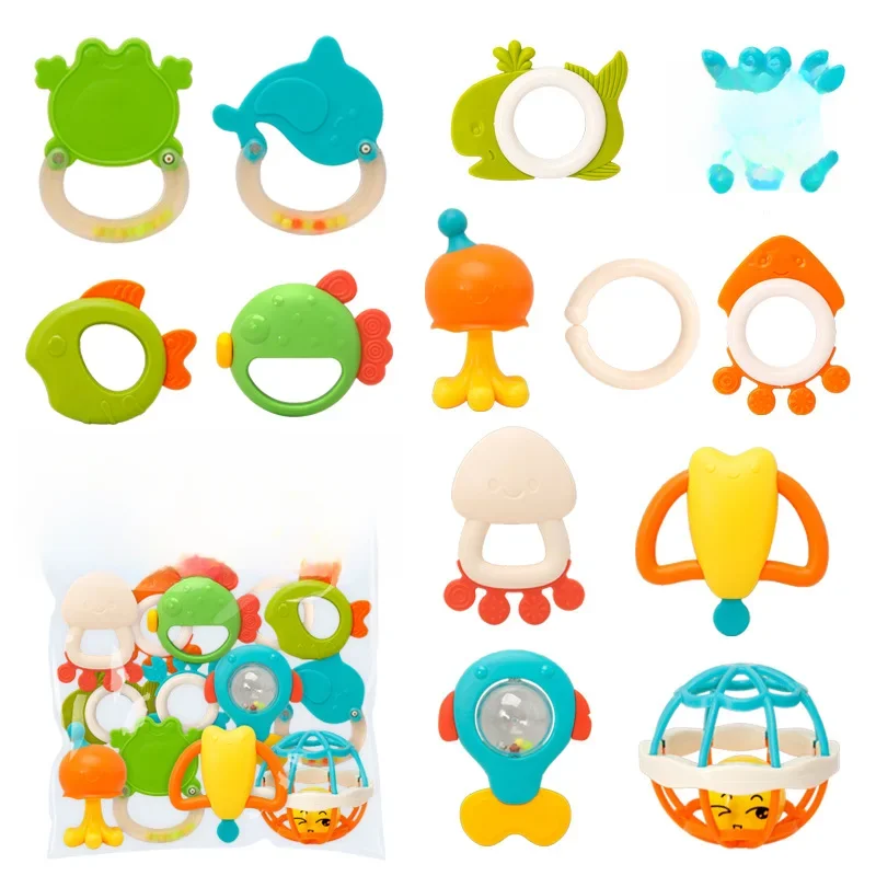 Ensemble de jouets de hochet mentaires oriel pour bébé TeWindsor, jouet de musique d'apprentissage du développement des bébés, nouveau-né, premier cadeau d'anniversaire