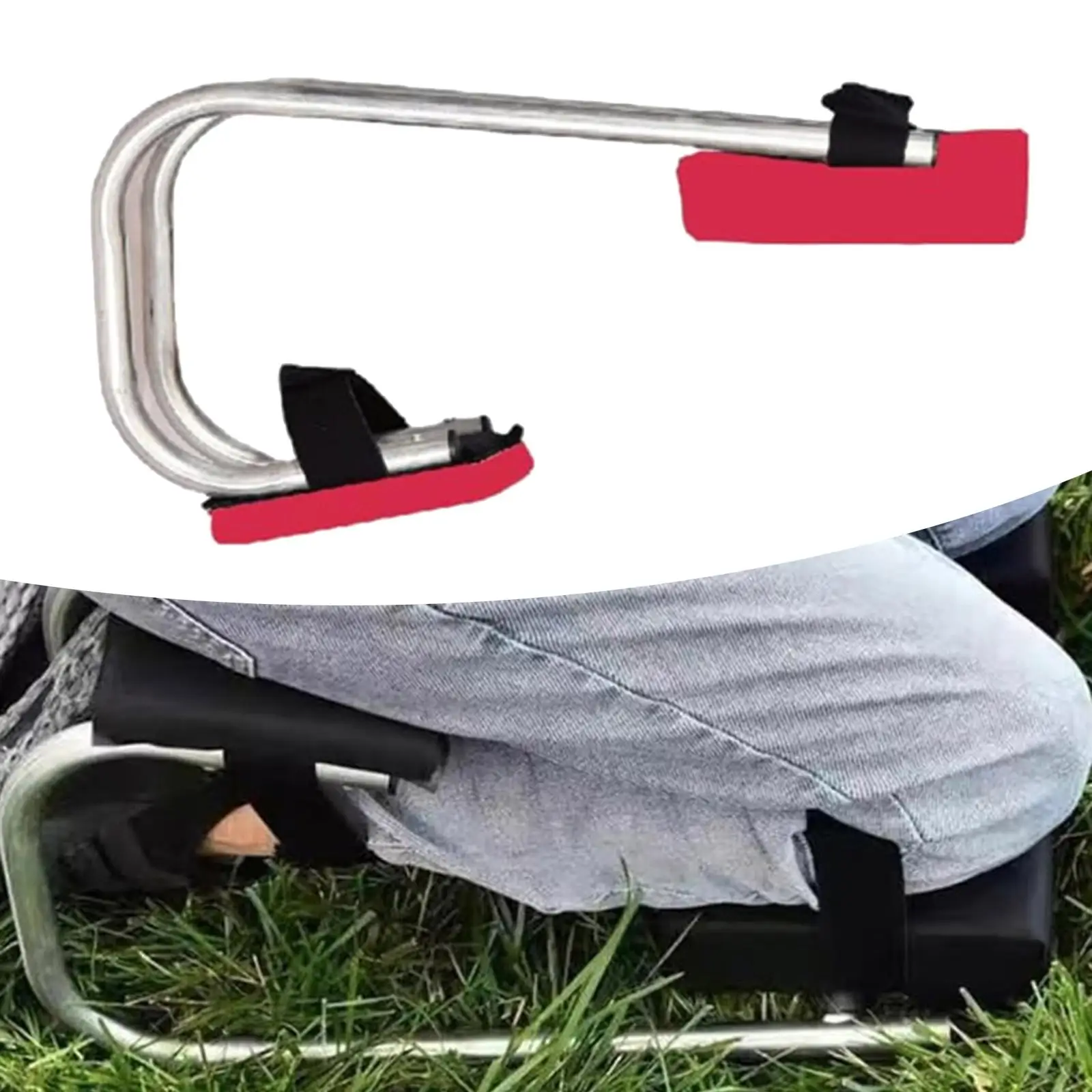 Knee Seat for Gardening Adjustable Kneeseat Iron Strap on Kneeling Device Protecting Knees Labor Saving for Farm Work