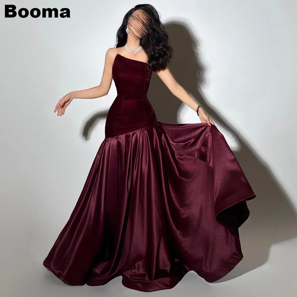 

Booma Mermaid Evening Dresses Sleeveless Formal Party Gowns for Women Pleats Party Prom Dress Dubai Customized