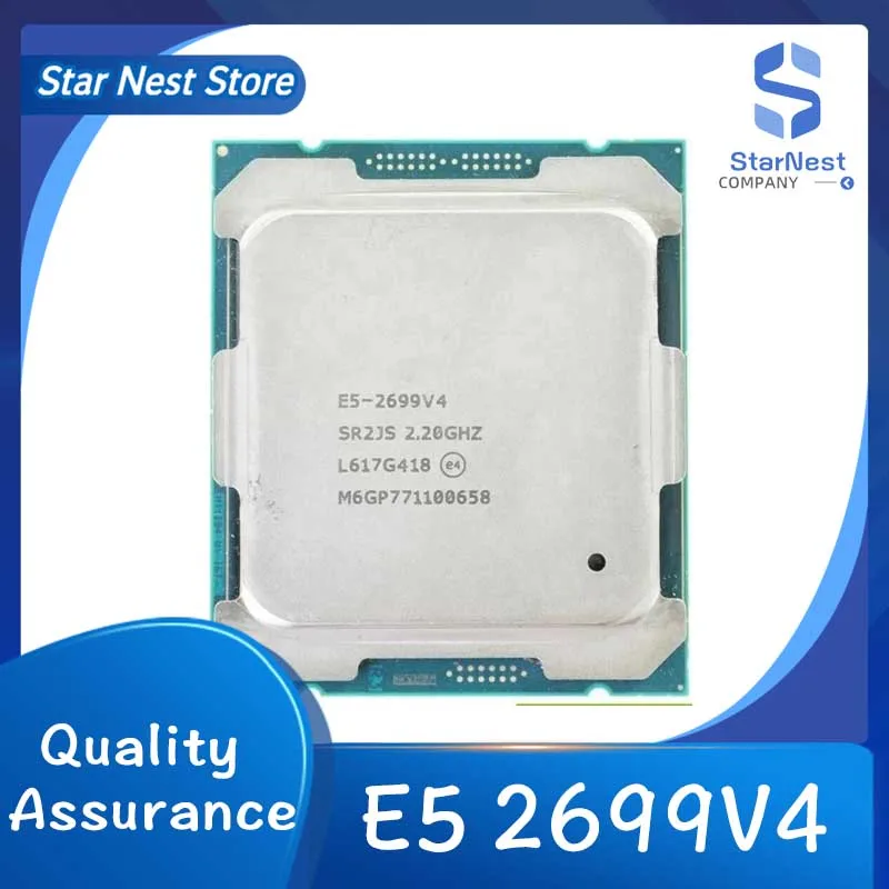 xeon E5 2699 V4 22-Core 2.2GHz 55MB L3 Cache 145W SR2JS LGA 2011-3 cpu processore