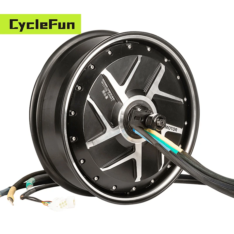 YMMOTOR 13*3.5 Inci 3000W V3 WP BLDC Roda Kustom Motor Hub 3KW untuk Sepeda Motor Listrik Daya Tinggi Kecepatan Terus Menerus 90kmh