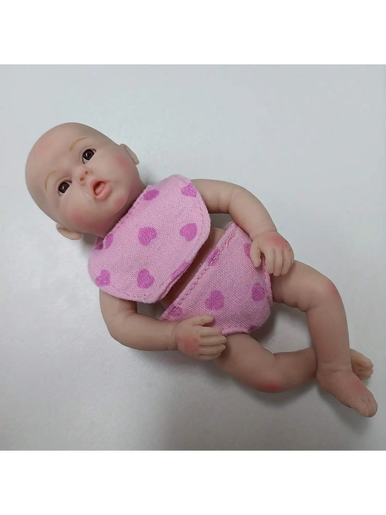 6 polegada realista reborn bebê bonecas silicone corpo inteiro, vida real bonecas do bebê dormindo corpo macio bonecas do bebê recém-nascido