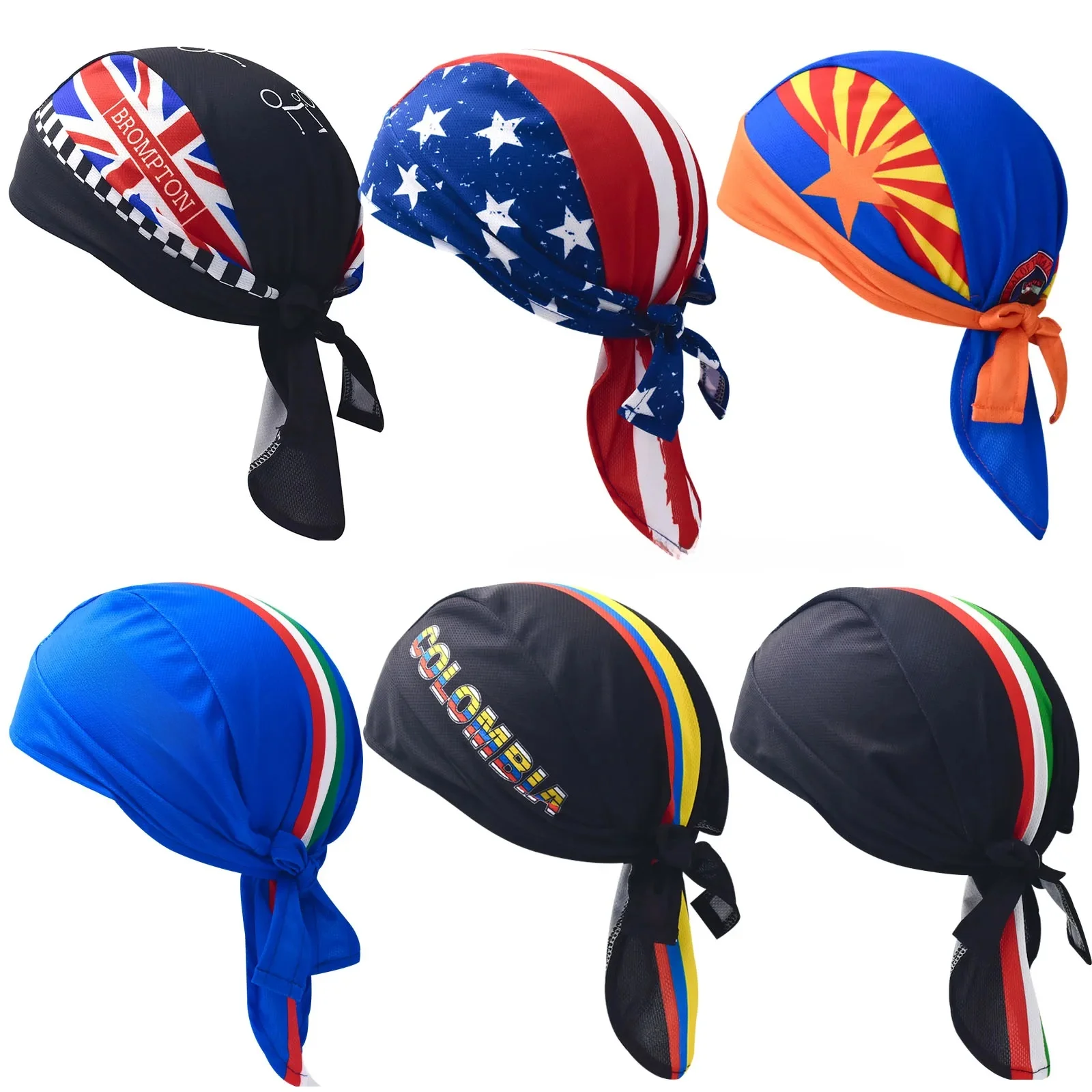 AliExpress NONE Classic Retro Cycling Cap Headscarf Sweat-Wicking Quick-dry Pirate Hat