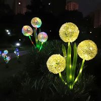 Solar Lights Outdoor Garden Decor,Solar Garden Lights Decorative Dandelion With LED Waterproof Solar Lights Outdoor For Yard