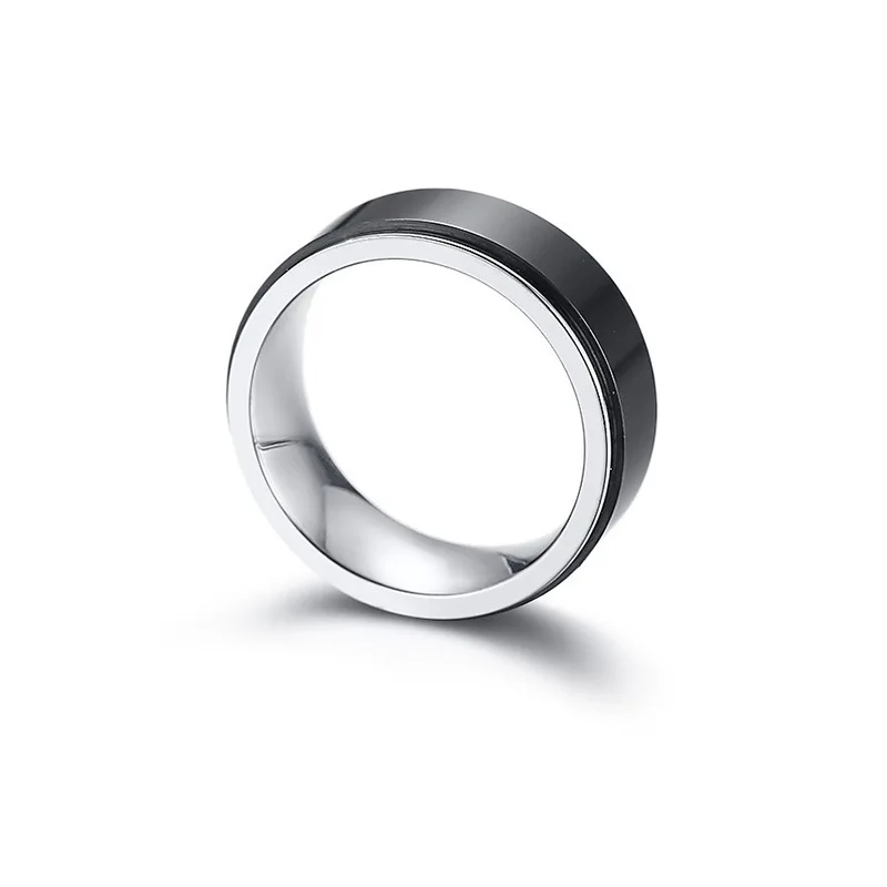 Stainless Steel Rotating Anxiety Wedding Band Rings For Couples Fidget Metal Spinner Anti Stress Joint Ring Anillo Antiestres