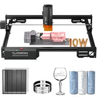 Atomstack 10W Laser Engraving Machine A10 pro V2 Metal Laser Cutter with R8 Chuck Roller F4N Honeycomb Plate for Precision Mark