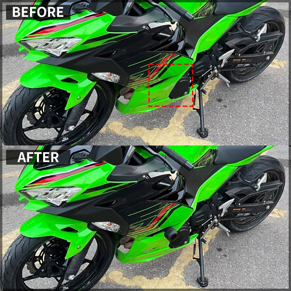 Frame Slider Crash Protector Motorcycle Falling Protection Frame Engine Crash Pad For Kawasaki Ninja400 Ninja 400 2018-2024