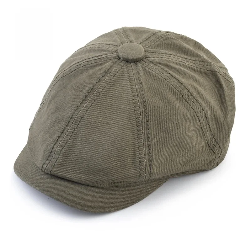 Nouveaux hommes décontracté gavroche chapeau printemps et automne rétro béret chapeau en plein air chapeaux décontractés unisexe casquette octogonale couleur unie casquette à visière
