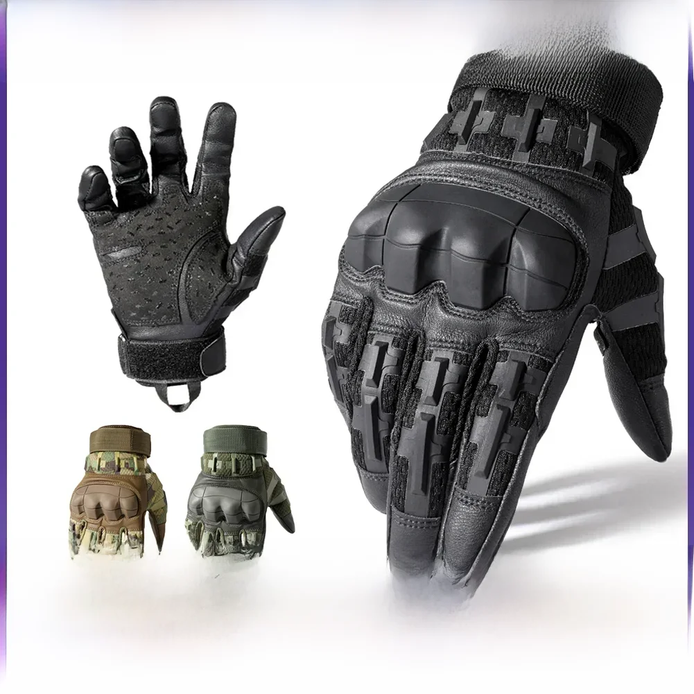 Taktische handschuhe pro sport handschuhe touchscreen pu leder outdoor jagd wanderung kampf airsoft