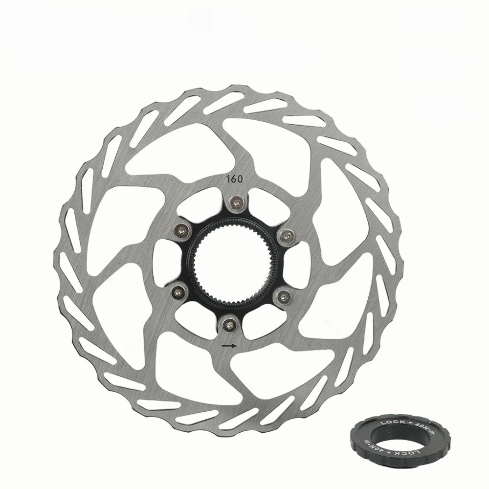 AliExpress RacewoRK RACEWORK Bike Center Lock Disc Brake Rotor RS6 MTB Road Bicycle 140mm 160mm 180mm Hollow Cooling Brake Disc And Lock Ring