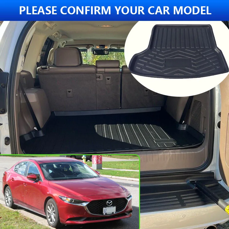 Trunk Mats For Mazda 3 Mazda3 Axela Sedan BP 2023 2022 2021 2020 2019 High Temperature Resistant Storage Carpet Auto Accessories