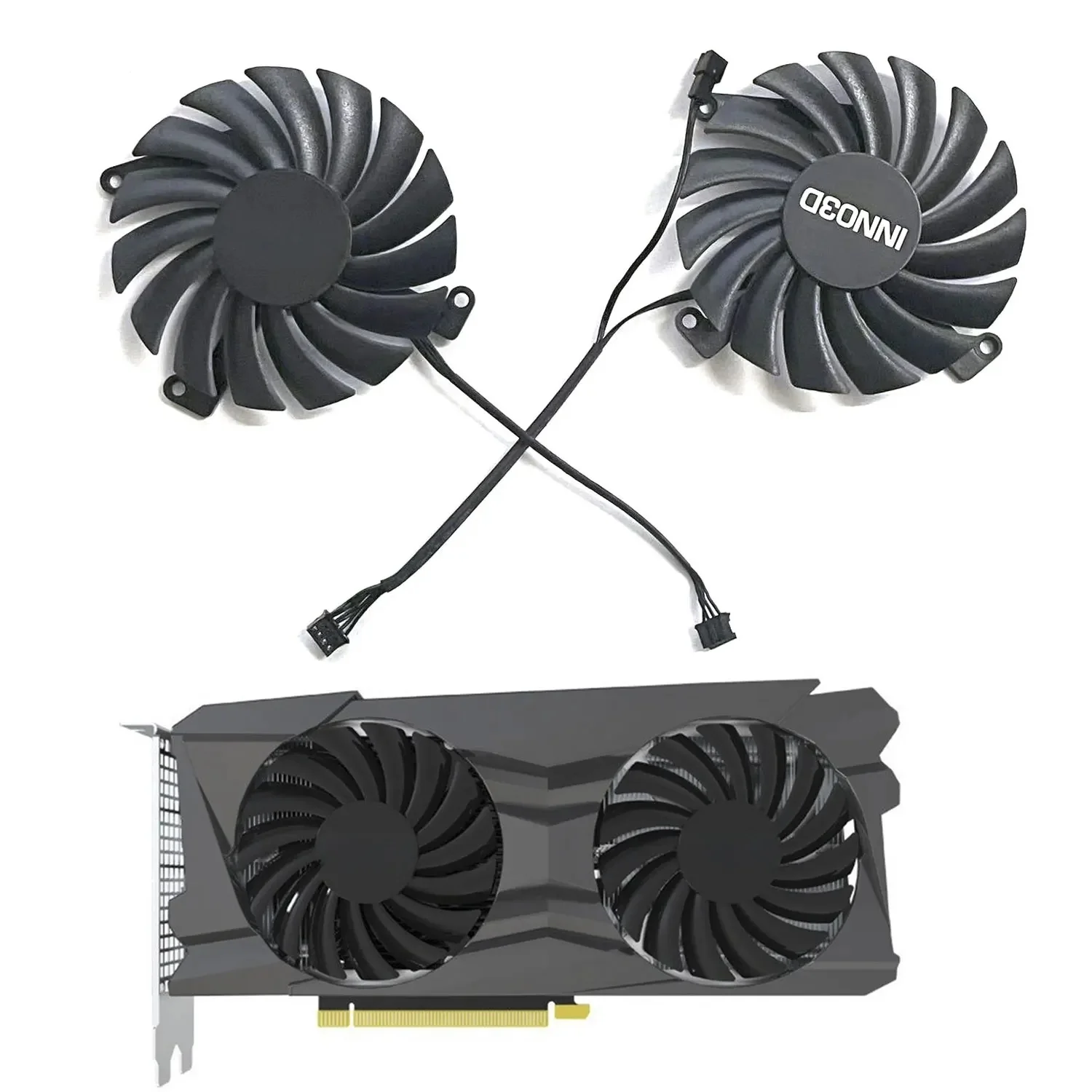 Nowy wentylator GPU CF12910S 4PIN 0.35A 85MM do kart graficznych INNO3D RTX 3050, 3060Ti, 3070 Twin X2 Oc — zdjęcie produktu 7