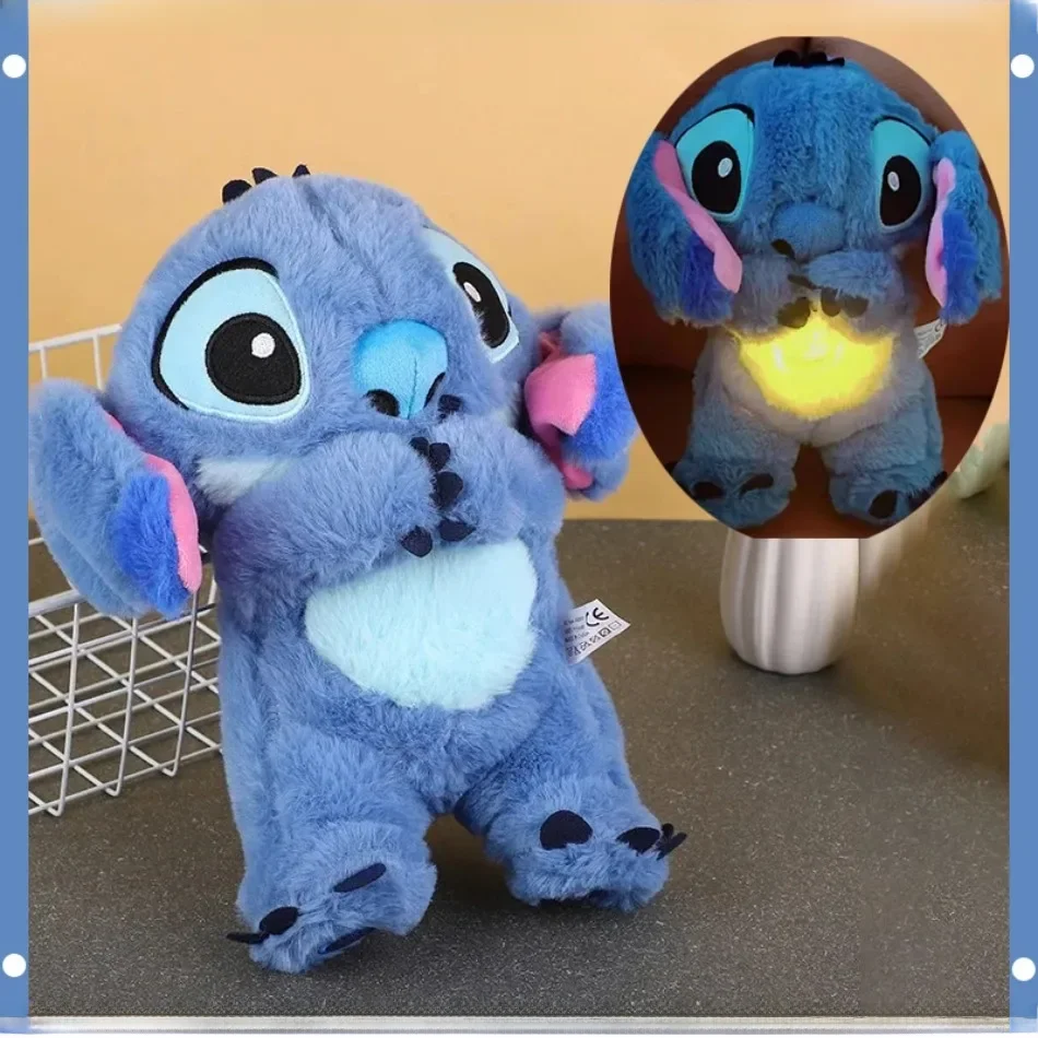 Boneca de Pelúcia Kawaii Stitch para Bebê, Acompanhante para Dormir, Musical Som Calmante com Air