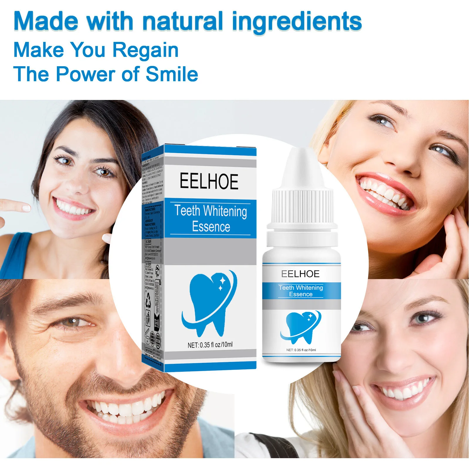 Eelhoe 10ml Teeth Whitening Serum Teeth Plaque Caries Remover Fresh Breath Stain Clean Oral Hygiene Dental Teeth Bleaching Serum