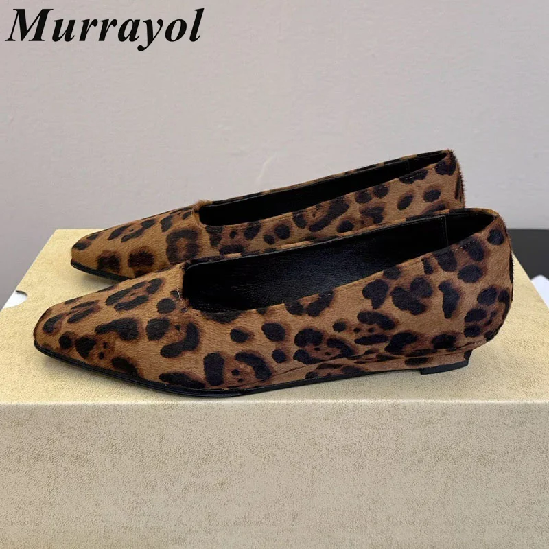 Pumps Spring Women Pointed Toe Shallow Mouth Leopard Print Suede Pumps Kitten Heel Single Shoes Ladies Office Commuting Shoes
