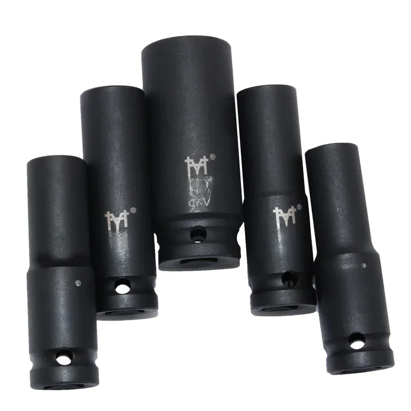 Clé à douille pneumatique à Air métrique, 1/2 pouces, douilles à Impact profond, tête 10-38mm, Standard Durable, outils de réparation de camion automobile