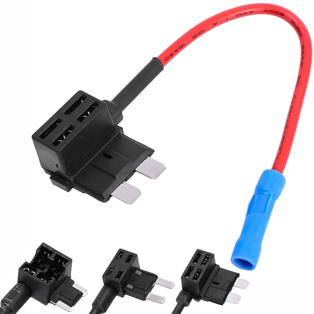 Samochodowa skrzynka bezpieczników Adapter obwodu Mini mały i średni bezpiecznik płaski ATM do samochodu dostawczego Motocykl RV Łódź Ciągnik Adapter TAP — zdjęcie 2