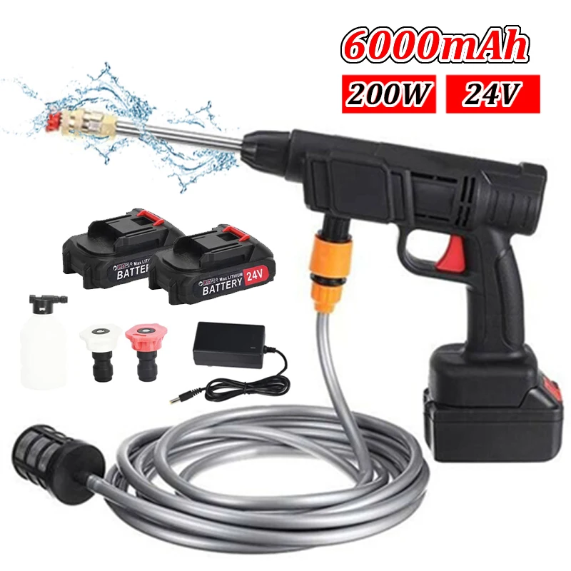 Electric High Pressure Wash Rechargeable Car Wash Gun Cordless Electric Water Gun Foam Machine for Makita 24V Battery