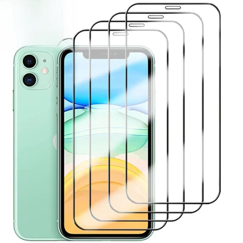 1-4 szt. Szkło ochronne 9H do iPhone 15 16 17 Pro Max 18 11 14 12 13 Mini X XS XR, folia ochronna do iPhone 7 8 Plus SE — 2