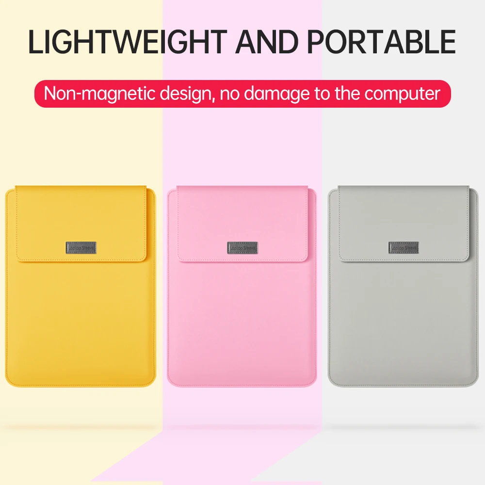 4 in 1 set Laptop bag PU Laptop bag with stand function compatible for Macbook Air 13 11 12 Pro 13 14 15 16 Inch soft bag