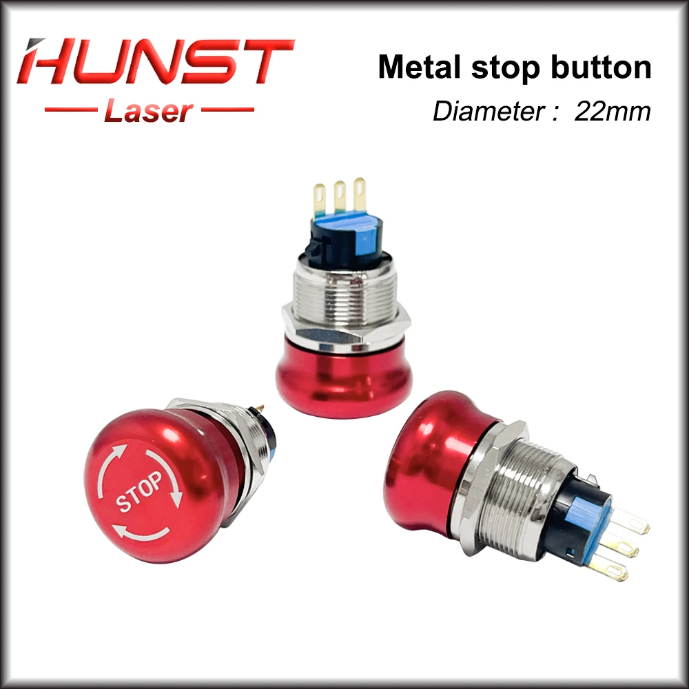 HUNST Metal Emergency Diameter 22mm 5A Stop Push Button Switch Electrical Equipment Emergency Stop Button Waterproof