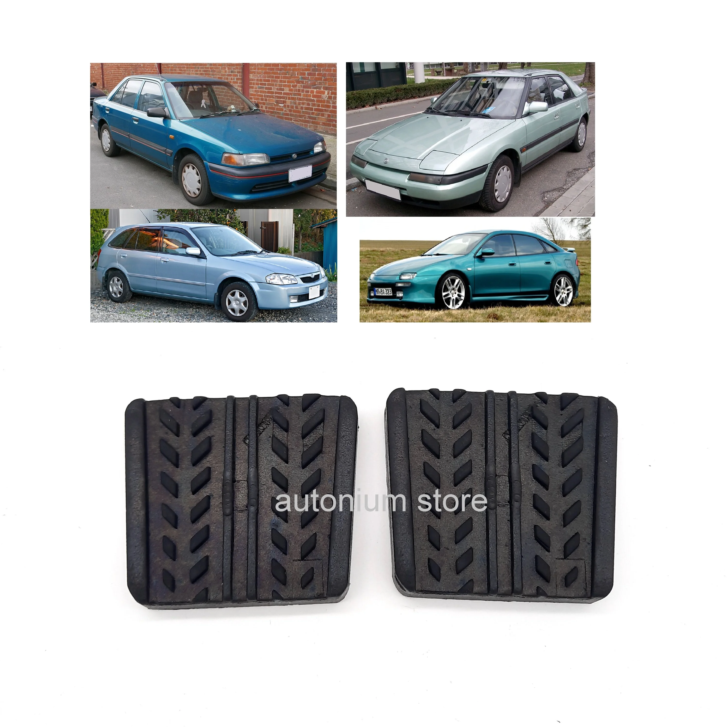 1 Pair Brake and Clutch Pedal Pad Cover Best Quality Rubber for Mazda 323 Lantis Artis