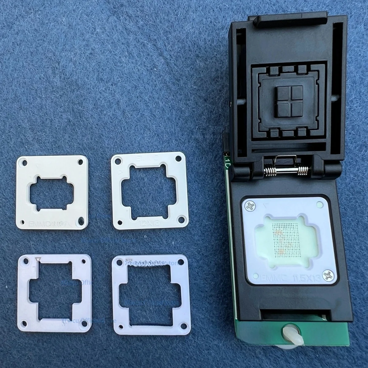 EMMC BGA153 BGA169 Adapter IC Gniazdo do programatora XGecu T76 z podwójną głowicą Sprężynowy uchwyt sondy testowej + 5 szt. ramek ograniczających — zdjęcie produktu 7