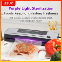 Vacuum Sealer Packaging Machine Built-in Cutter Food Vacuum Sealer With Free 10pcs Vacuum bags Household Vacuum Food Sealing