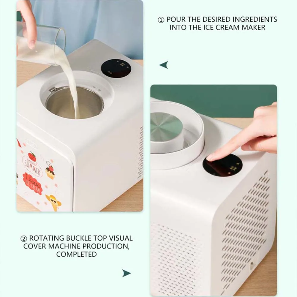 가정용 아이스크림 메이커, 자동 혼합 아이스크림 기계, 소형 스마트 아이스크림 기계