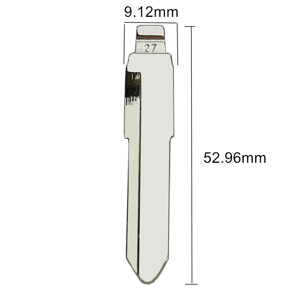 10pcs Metal Blank Uncut Flip KD Remote Key Blade #27 MAZ24 for Mazda M3 M5 M6 Replacement Flip Floding Remote Key Blade