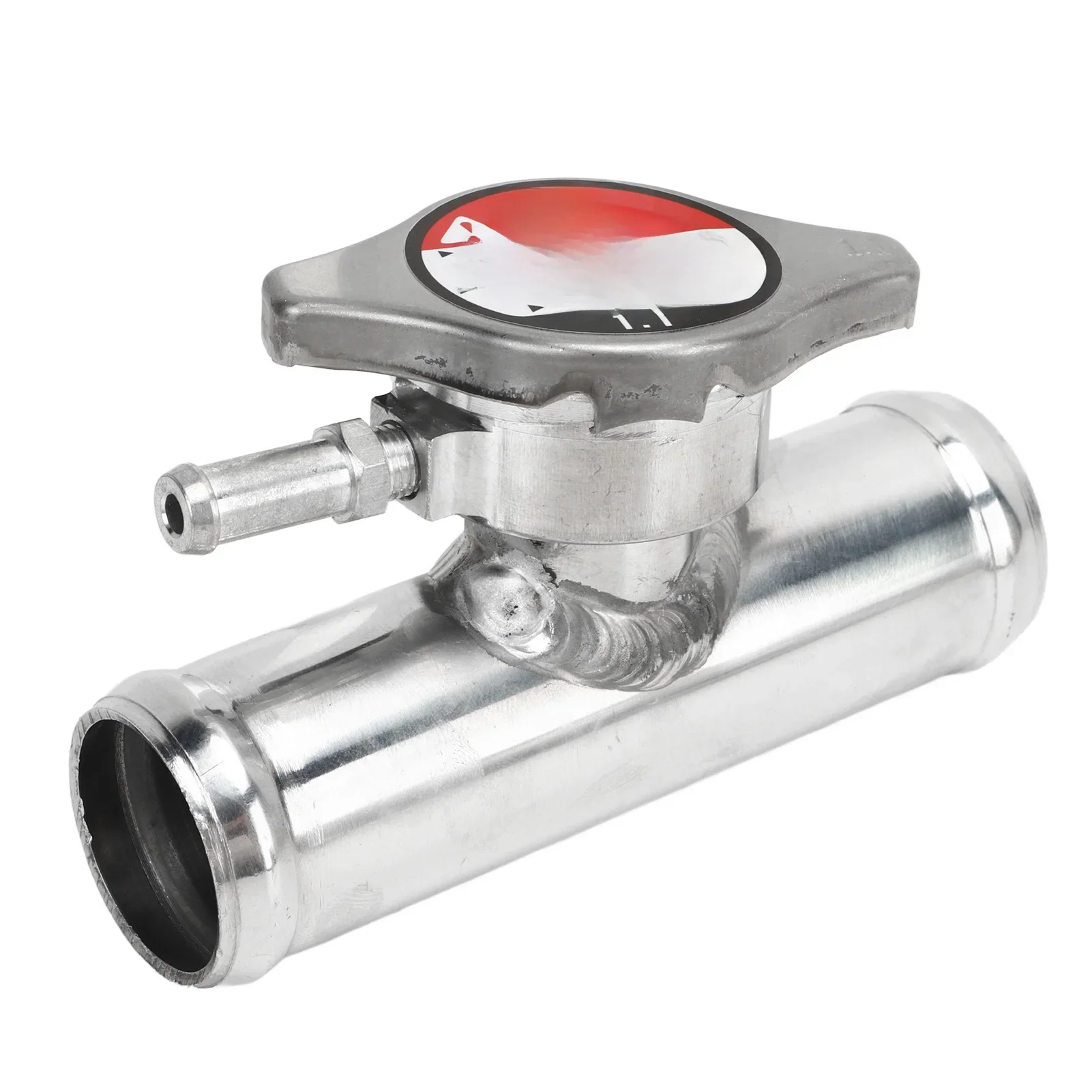 T-6061 Aluminiowa polerowana powierzchnia Inline Wypełnienie szyjki chłodnicy z nasadką 16PSI Złącze węża wodnego Części układu chłodzenia samochodów — 2