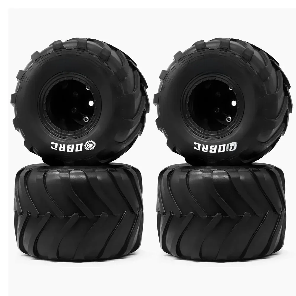 Esilun 1.0 RC Monster Truck jante de roue pneus ensemble Hex 7mm pour FCX24 SCX24 C10 JLU pêne dormant Bronco 1/24 accessoires de voiture sur chenilles