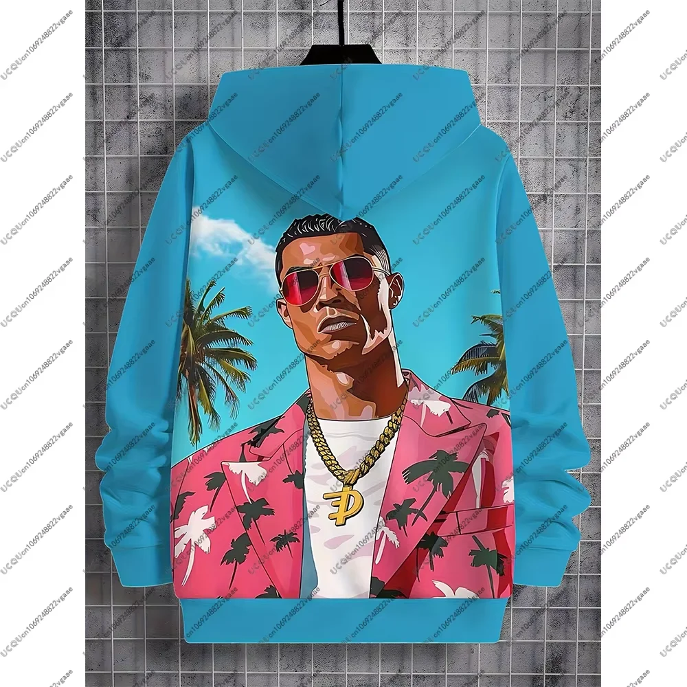 フットボールTシャツ メンズ ロナウド スウェットシャツ ポルトガル 秋 ハワイアンビーチ サッカー カジュアル ボーイズ パーカー ギフト トップス Tシャツ 旅行服