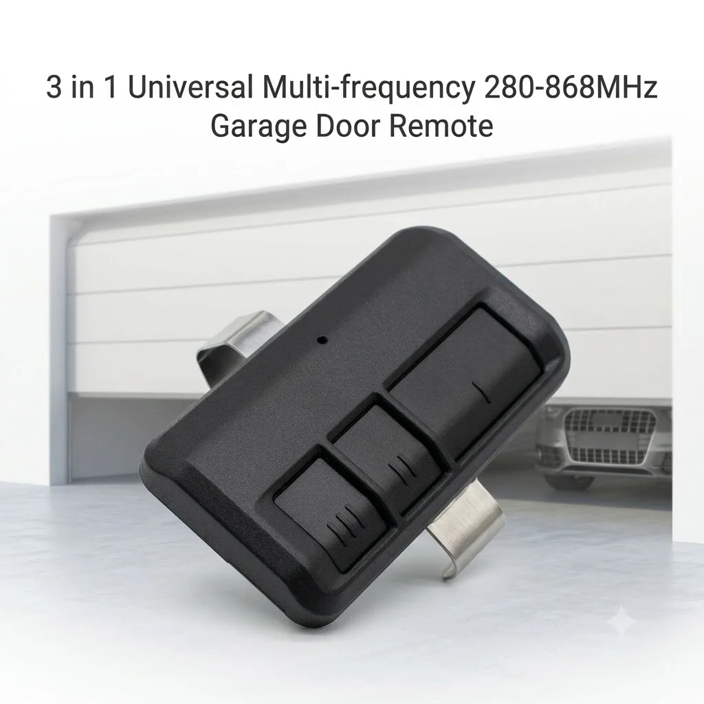 3 in 1 Universal Multi-frequency 280-868MHz Clone Roller Door Gate Operator Opener Command Transmitter Includes CliP