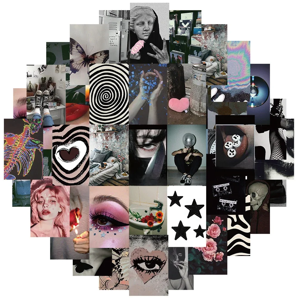 AliExpress GOGOTU 10/30/50pcs Cool Grunge Black Stickers Graffiti Ins Style Cartoon Decals Decoration DIY Skateboard Notebook Phone Bike Kids Toys