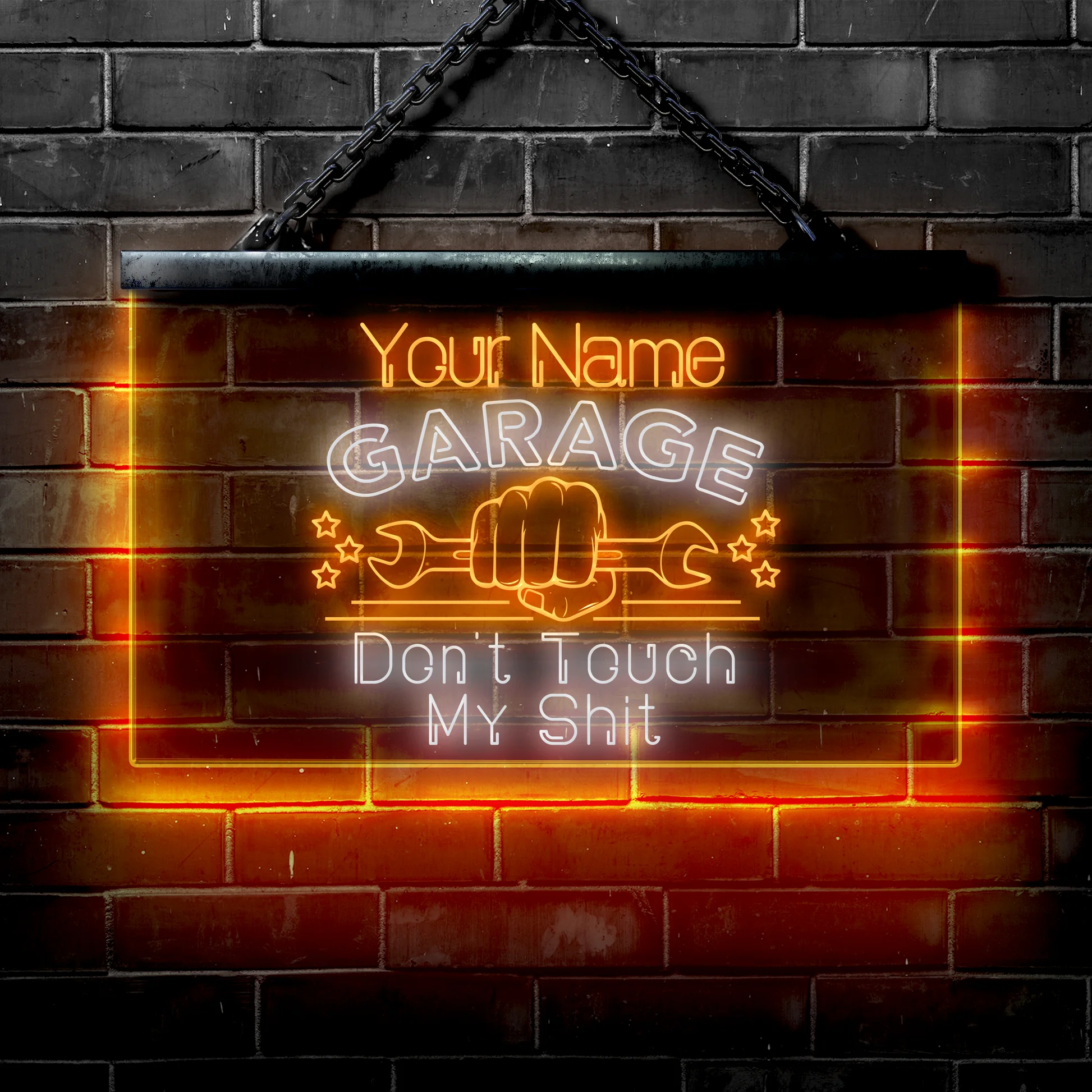 

Custom Dual Color Neon Sign Garage Neon Don't Touch My Shit Dual Color LED Neon Light Tool Room Neon Sign Garage Sign