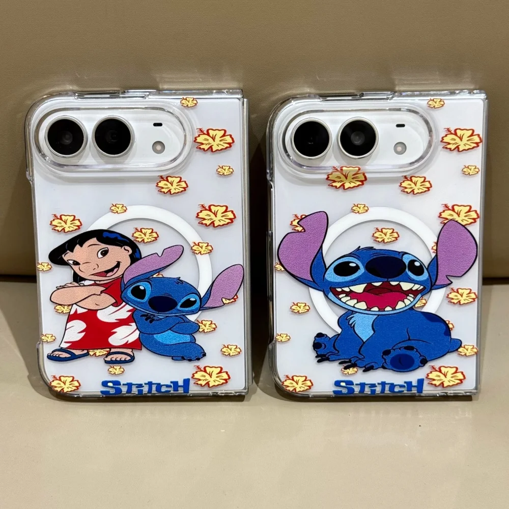 Anime Cartoon Big Ears Character Magnetic Phone Case for iPhone Duo Cover, Cute Shockproof Protective Cases, with MagSafe Holder