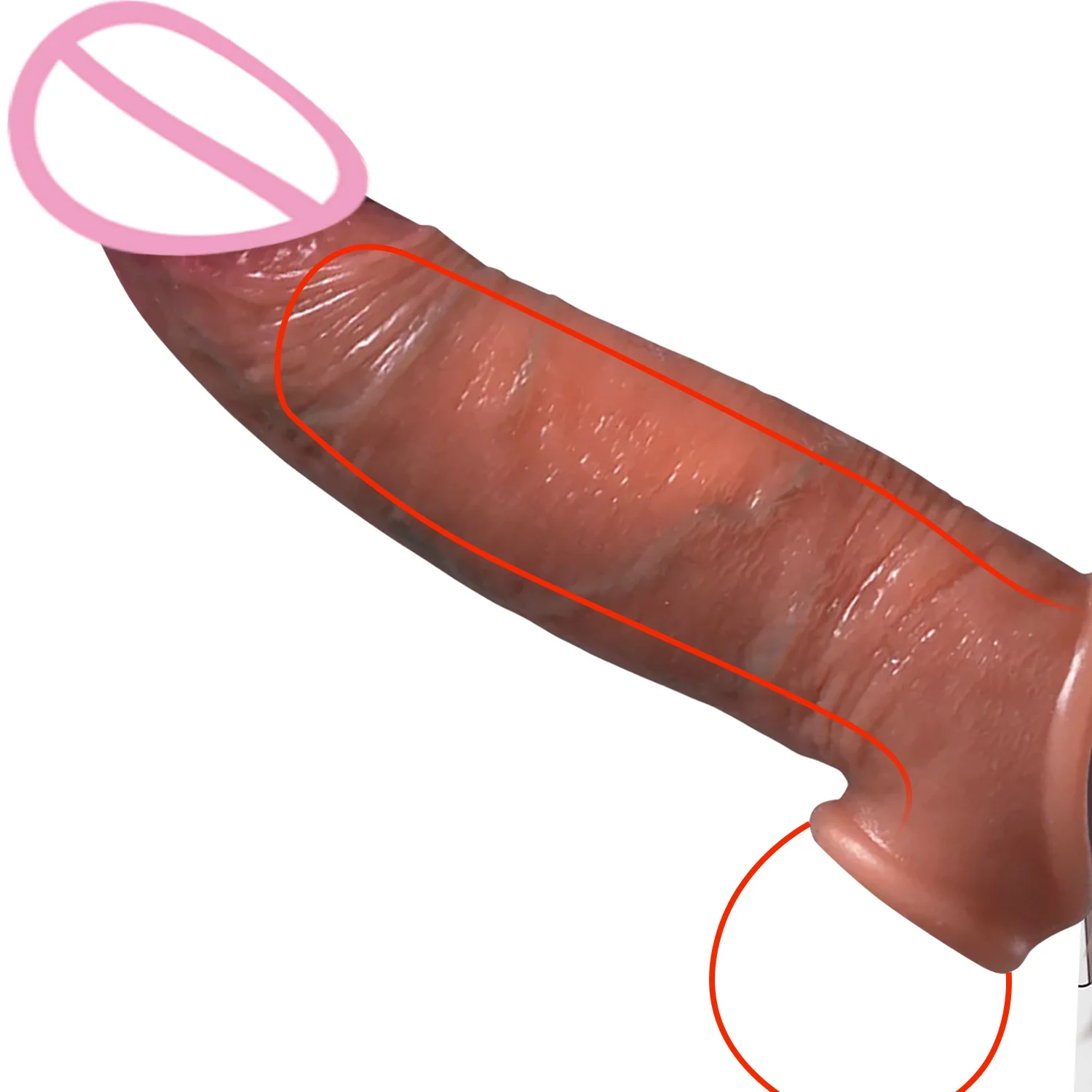 Realistic Penis Sleeve Cock Man Sleeve Enlargement Penis Extender Dildo Sleeve Adult Sensual Adult Products Dick Ring Sex Toys view 2
